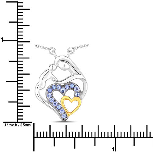 0.28 Carat Genuine Tanzanite .925 Sterling Silver Pendant - Pendants - Custom Crafting Alliance, LLC