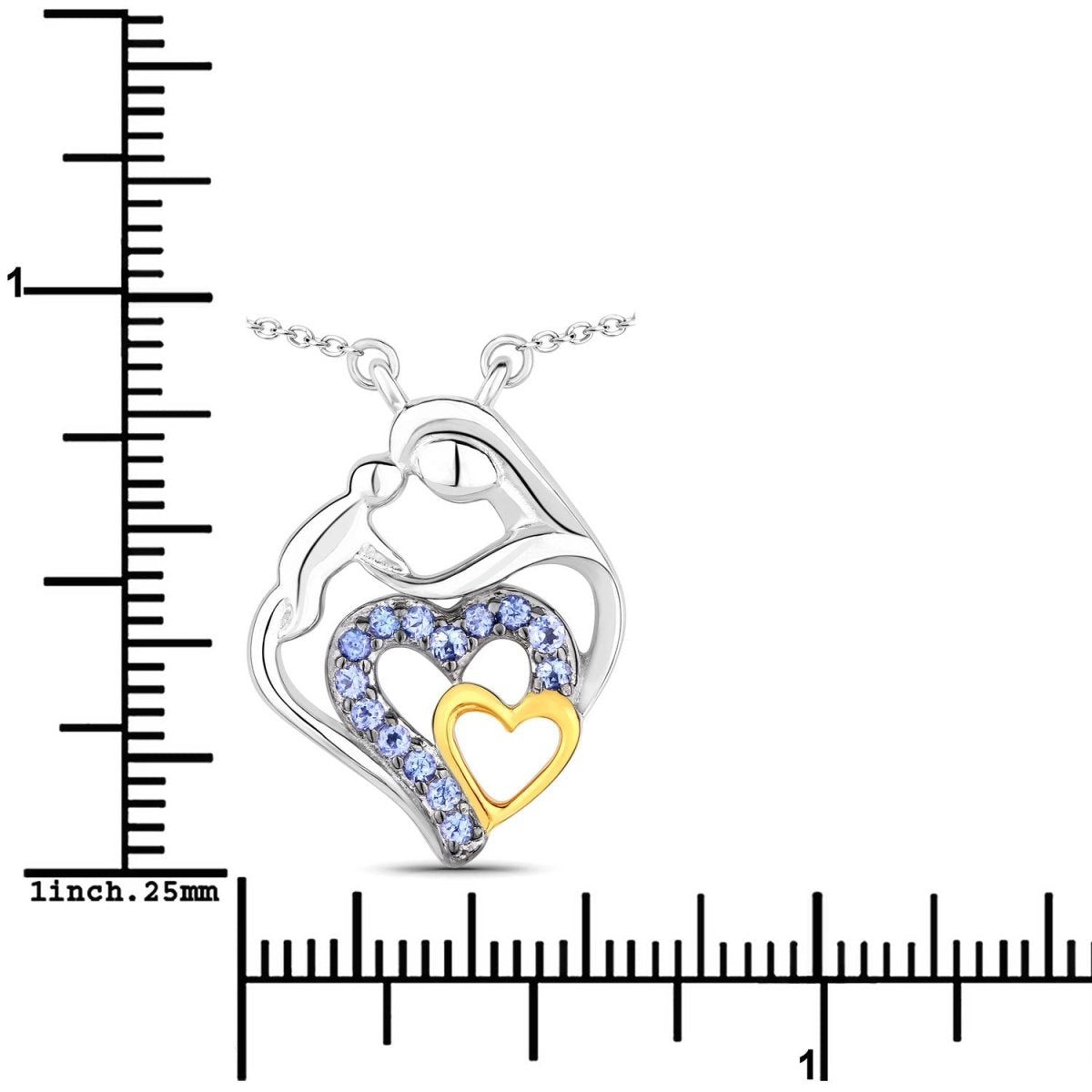 0.28 Carat Genuine Tanzanite .925 Sterling Silver Pendant - Pendants - Custom Crafting Alliance, LLC