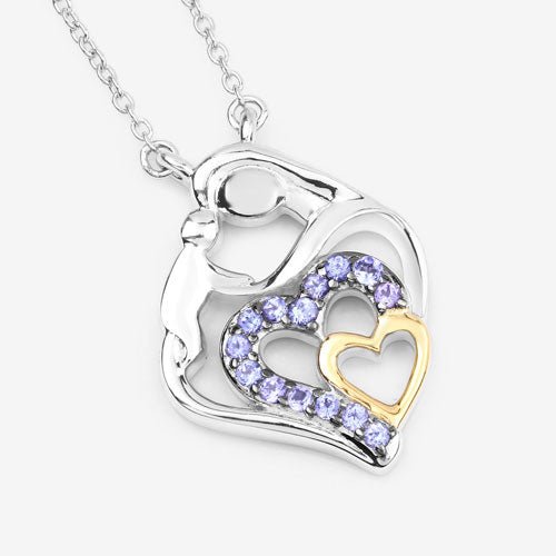 0.28 Carat Genuine Tanzanite .925 Sterling Silver Pendant - Pendants - Custom Crafting Alliance, LLC