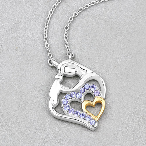 0.28 Carat Genuine Tanzanite .925 Sterling Silver Pendant - Pendants - Custom Crafting Alliance, LLC