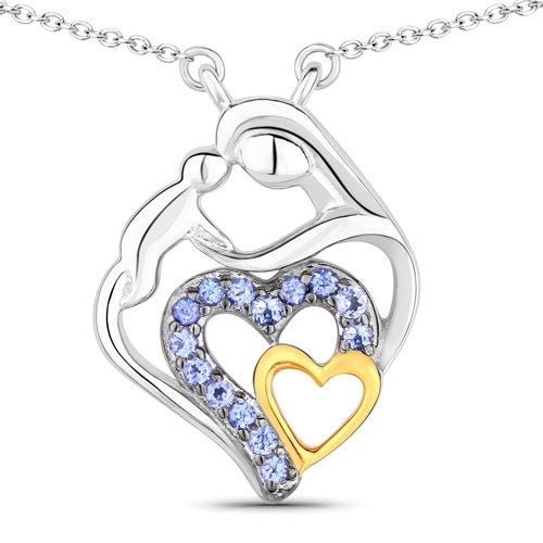 0.28 Carat Genuine Tanzanite .925 Sterling Silver Pendant - Pendants - Custom Crafting Alliance, LLC