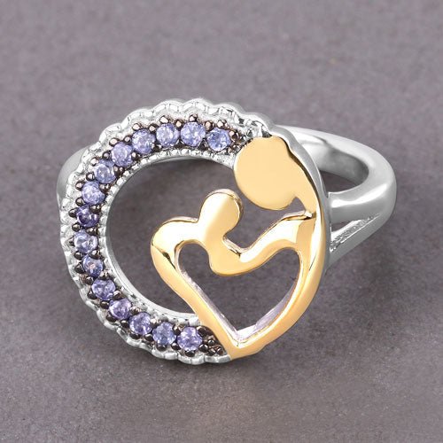 0.28 Carat Genuine Tanzanite .925 Sterling Silver Ring - Rings - Custom Crafting Alliance, LLC