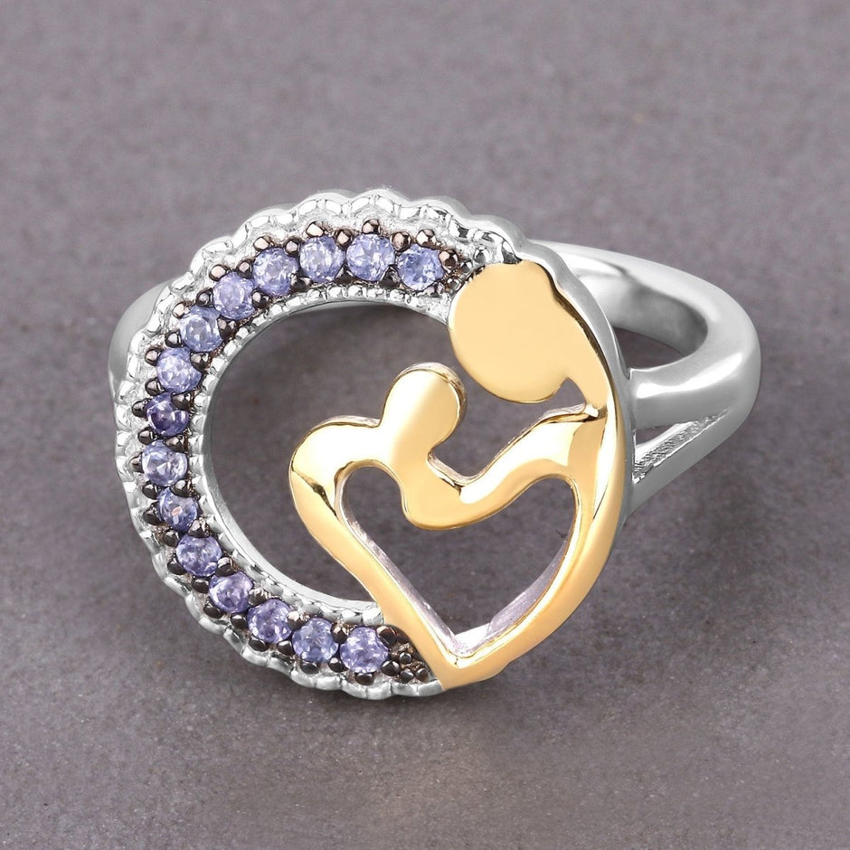 0.28 Carat Genuine Tanzanite .925 Sterling Silver Ring - Rings - Custom Crafting Alliance, LLC