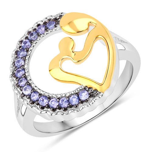 0.28 Carat Genuine Tanzanite .925 Sterling Silver Ring - Rings - Custom Crafting Alliance, LLC