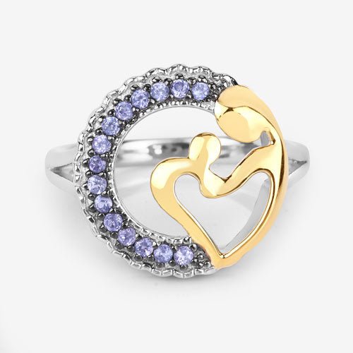 0.28 Carat Genuine Tanzanite .925 Sterling Silver Ring - Rings - Custom Crafting Alliance, LLC