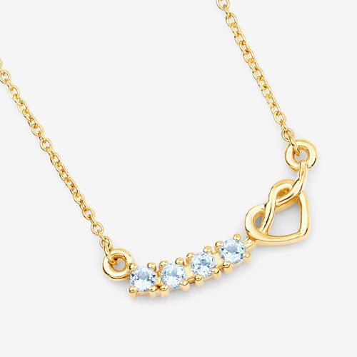 0.30 Carat Genuine Blue Topaz .925 Sterling Silver Necklace - Necklaces - Custom Crafting Alliance, LLC