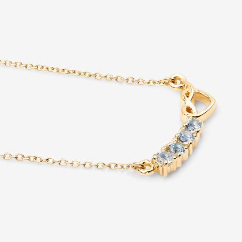 0.30 Carat Genuine Blue Topaz .925 Sterling Silver Necklace - Necklaces - Custom Crafting Alliance, LLC