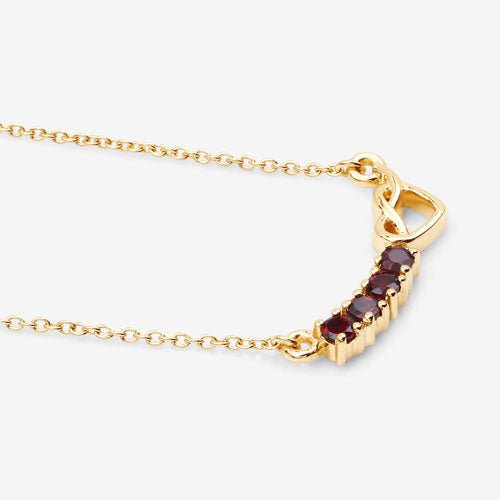 0.32 Carat Genuine Garnet .925 Sterling Silver Necklace - Necklaces - Custom Crafting Alliance, LLC