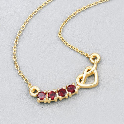 0.32 Carat Genuine Garnet .925 Sterling Silver Necklace - Necklaces - Custom Crafting Alliance, LLC