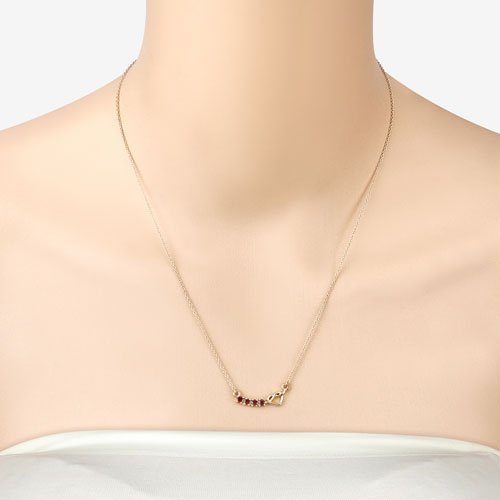 0.32 Carat Genuine Garnet .925 Sterling Silver Necklace - Necklaces - Custom Crafting Alliance, LLC