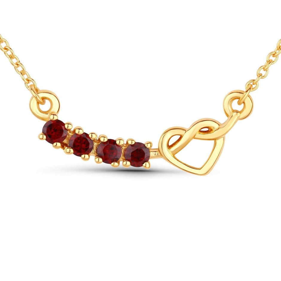 0.32 Carat Genuine Garnet .925 Sterling Silver Necklace - Necklaces - Custom Crafting Alliance, LLC