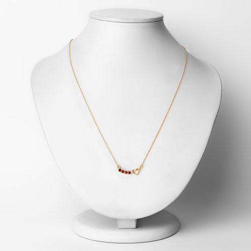 0.32 Carat Genuine Garnet .925 Sterling Silver Necklace - Necklaces - Custom Crafting Alliance, LLC