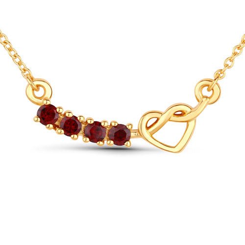 0.32 Carat Genuine Garnet .925 Sterling Silver Necklace - Necklaces - Custom Crafting Alliance, LLC