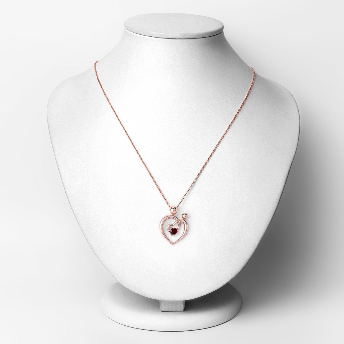 0.32 Carat Genuine Garnet .925 Sterling Silver Pendant - Pendants - Custom Crafting Alliance, LLC