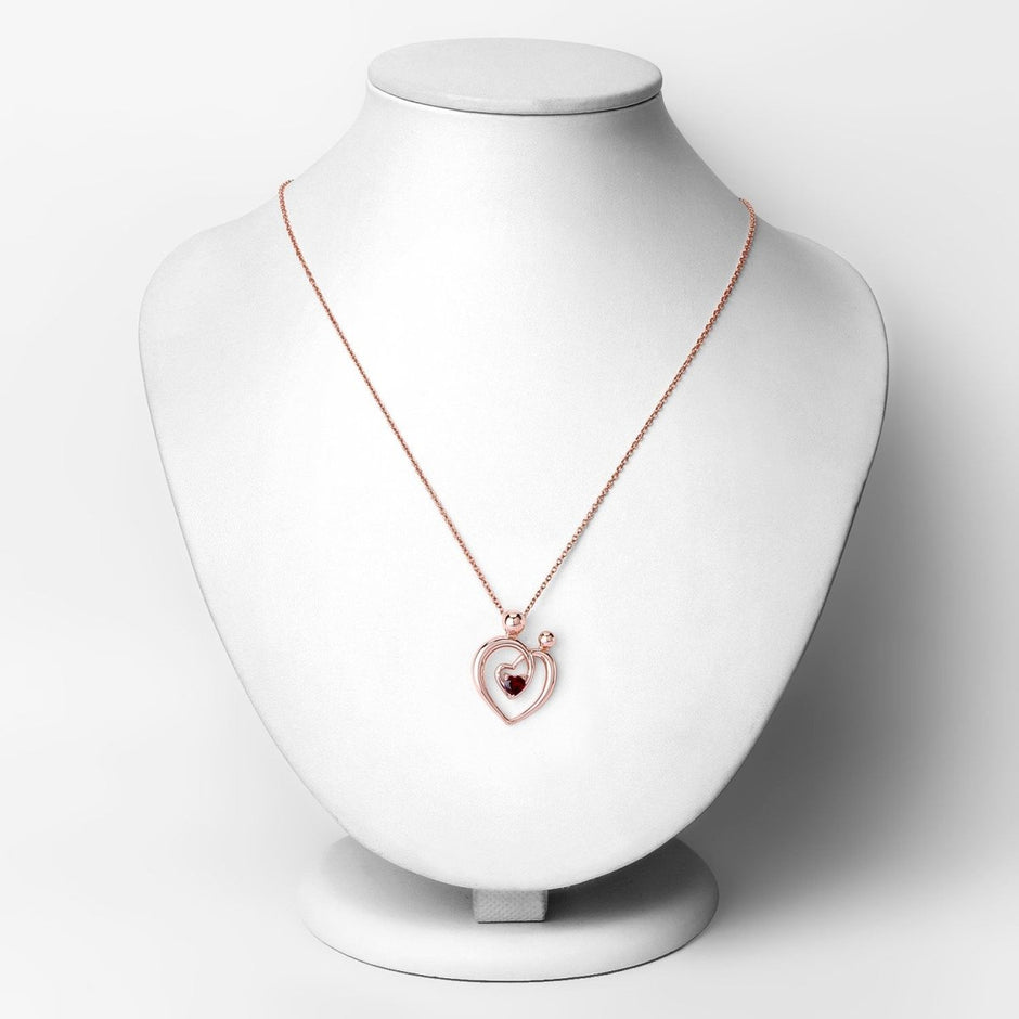 0.32 Carat Genuine Garnet .925 Sterling Silver Pendant - Pendants - Custom Crafting Alliance, LLC