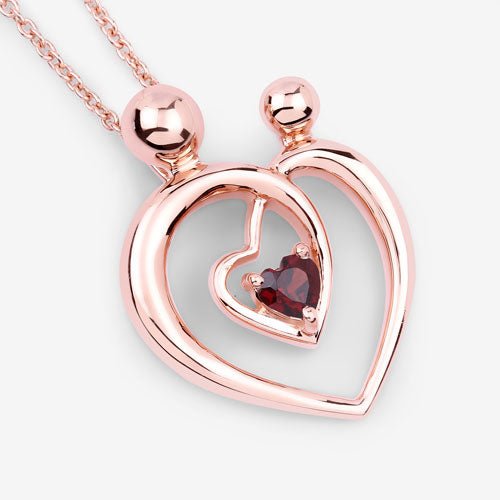 0.32 Carat Genuine Garnet .925 Sterling Silver Pendant - Pendants - Custom Crafting Alliance, LLC
