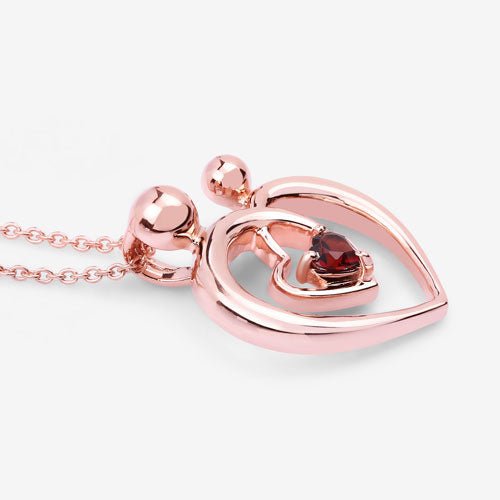 0.32 Carat Genuine Garnet .925 Sterling Silver Pendant - Pendants - Custom Crafting Alliance, LLC