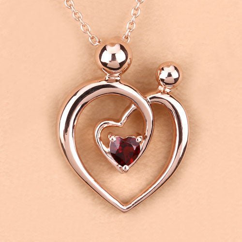 0.32 Carat Genuine Garnet .925 Sterling Silver Pendant - Pendants - Custom Crafting Alliance, LLC