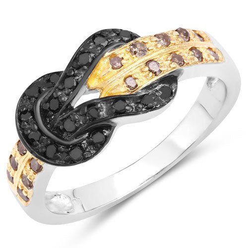 0.32 Carat Genuine Multi Diamond .925 Sterling Silver Ring - Rings - Custom Crafting Alliance, LLC