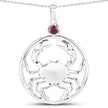 0.33 Carat Genuine Ruby .925 Sterling Silver Pendant - Pendants - Custom Crafting Alliance, LLC
