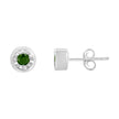 .925 Sterling Silver 1/5 Cttw Round Brilliant-Cut Green Diamond Miracle-Set Stud Earrings (Fancy Color-Enhanced, I1-I2 Clarity)