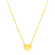 14k Yellow Gold Polished Mini Heart Necklace