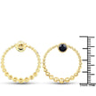 0.38 Carat Genuine Blue Sapphire and White Diamond 10K Yellow Gold Earrings - Earrings - Custom Crafting Alliance, LLC