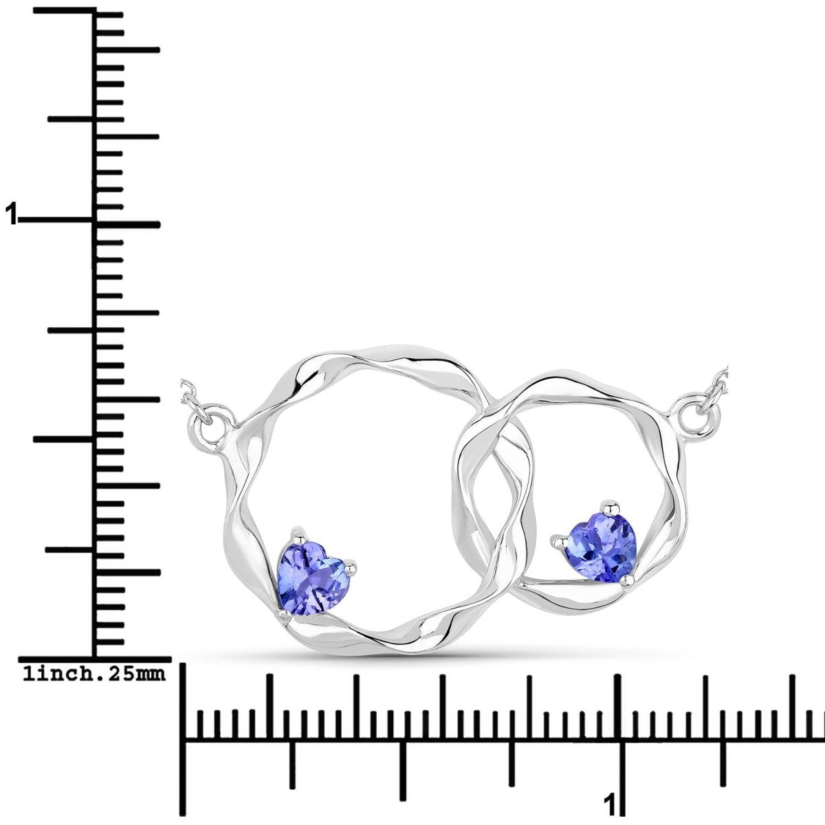 0.38 Carat Genuine Tanzanite .925 Sterling Silver Pendant - Pendants - Custom Crafting Alliance, LLC