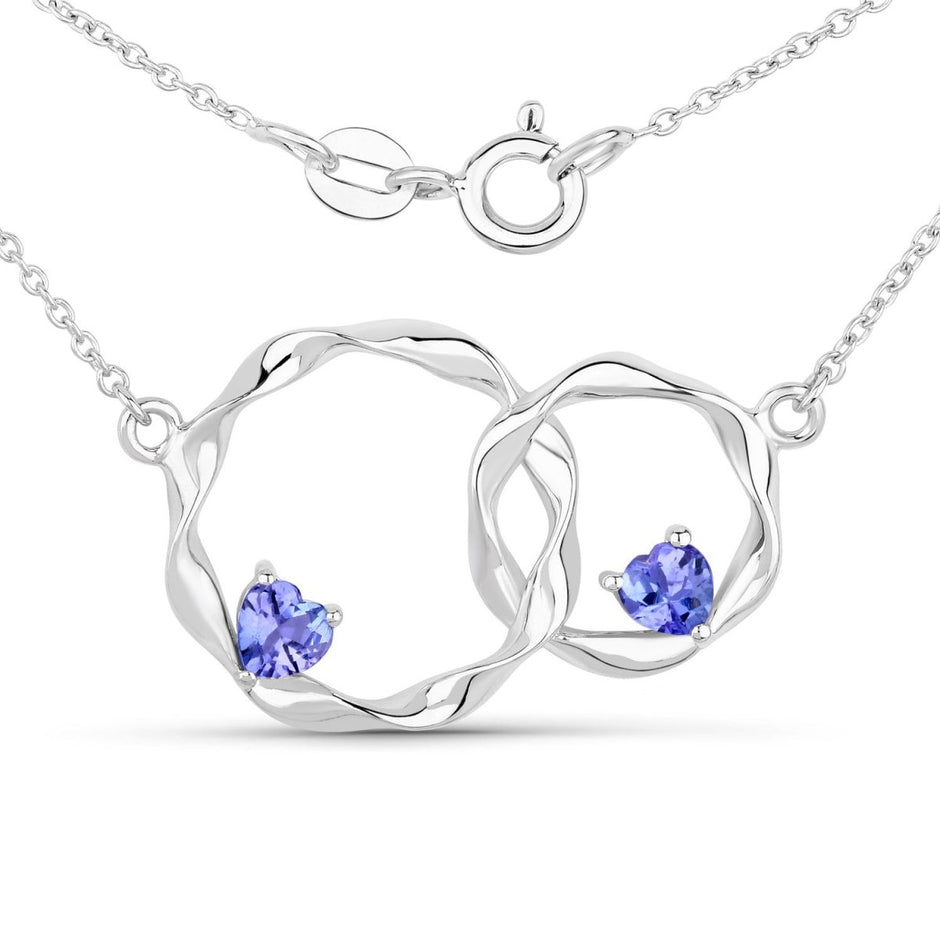 0.38 Carat Genuine Tanzanite .925 Sterling Silver Pendant - Pendants - Custom Crafting Alliance, LLC