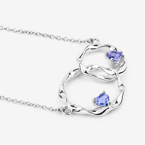 0.38 Carat Genuine Tanzanite .925 Sterling Silver Pendant - Pendants - Custom Crafting Alliance, LLC