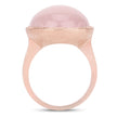 15.60 Carat Genuine Rose Quartz .925 Sterling Silver Ring