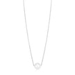 14k White Gold Pearl Solitaire Necklace