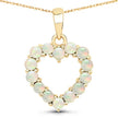 0.42 Carat Genuine Ethiopian Opal 10K Yellow Gold Pendant - Pendants - Custom Crafting Alliance, LLC