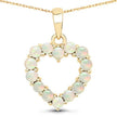 0.42 Carat Genuine Ethiopian Opal 10K Yellow Gold Pendant - Pendants - Custom Crafting Alliance, LLC
