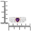 0.43 Carat Genuine Amethyst .925 Sterling Silver Ring - Rings - Custom Crafting Alliance, LLC