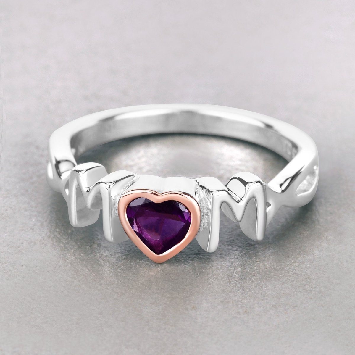 0.43 Carat Genuine Amethyst .925 Sterling Silver Ring - Rings - Custom Crafting Alliance, LLC