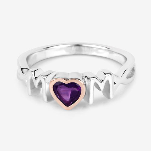 0.43 Carat Genuine Amethyst .925 Sterling Silver Ring - Rings - Custom Crafting Alliance, LLC