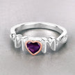 0.43 Carat Genuine Amethyst .925 Sterling Silver Ring - Rings - Custom Crafting Alliance, LLC
