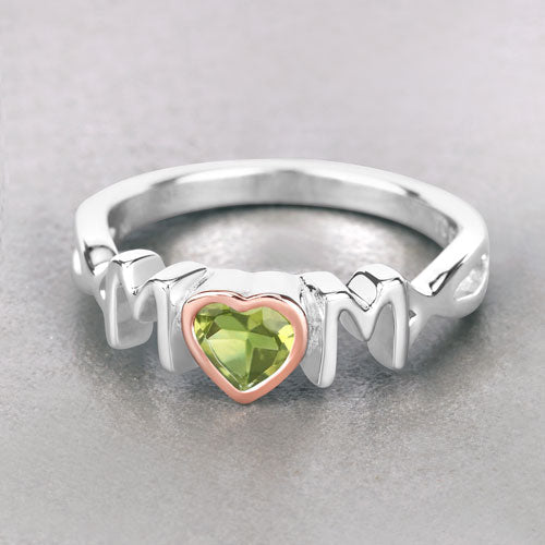 0.44 Carat Genuine Peridot .925 Sterling Silver Ring - Rings - Custom Crafting Alliance, LLC