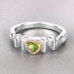 0.44 Carat Genuine Peridot .925 Sterling Silver Ring - Rings - Custom Crafting Alliance, LLC