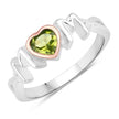 0.44 Carat Genuine Peridot .925 Sterling Silver Ring - Rings - Custom Crafting Alliance, LLC