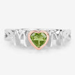 0.44 Carat Genuine Peridot .925 Sterling Silver Ring - Rings - Custom Crafting Alliance, LLC