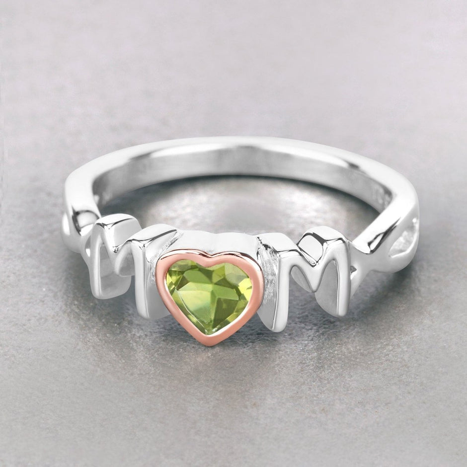 0.44 Carat Genuine Peridot .925 Sterling Silver Ring - Rings - Custom Crafting Alliance, LLC