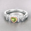 0.44 Carat Genuine Peridot .925 Sterling Silver Ring - Rings - Custom Crafting Alliance, LLC
