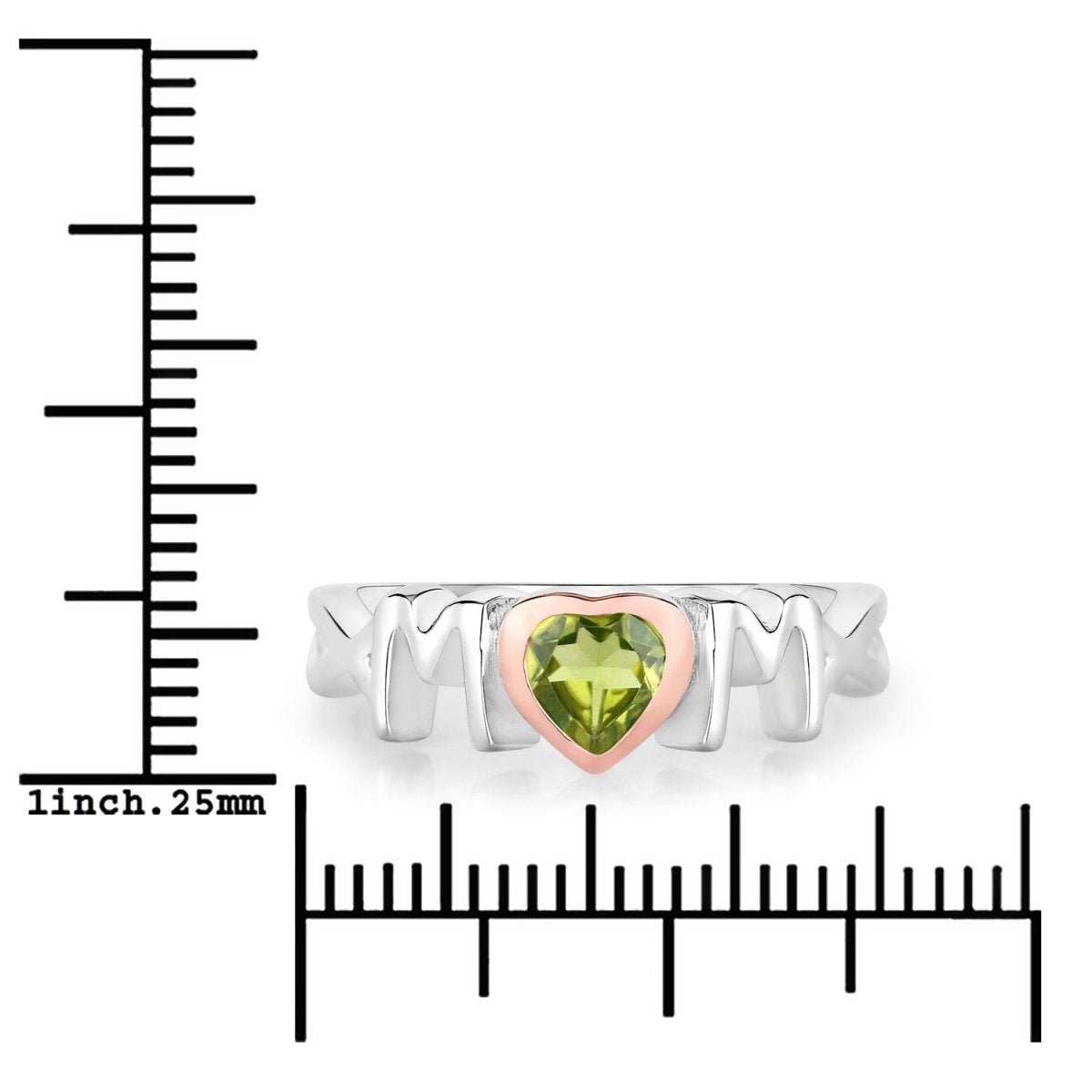 0.44 Carat Genuine Peridot .925 Sterling Silver Ring - Rings - Custom Crafting Alliance, LLC