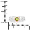 0.44 Carat Genuine Peridot .925 Sterling Silver Ring - Rings - Custom Crafting Alliance, LLC