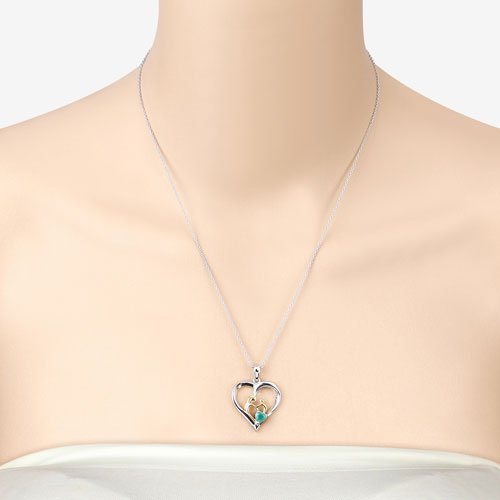 0.45 Carat Genuine Emerald .925 Sterling Silver Pendant - Pendants - Custom Crafting Alliance, LLC