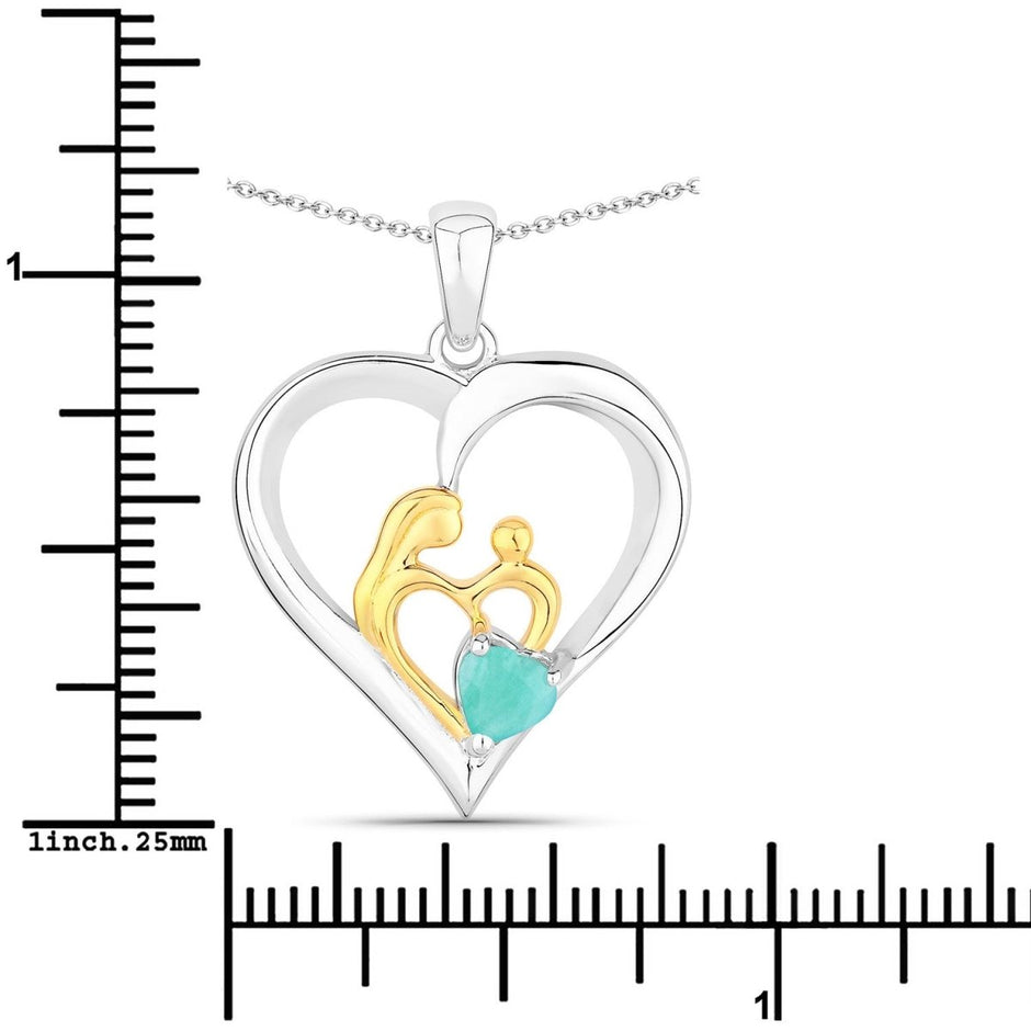 0.45 Carat Genuine Emerald .925 Sterling Silver Pendant - Pendants - Custom Crafting Alliance, LLC