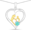 0.45 Carat Genuine Emerald .925 Sterling Silver Pendant - Pendants - Custom Crafting Alliance, LLC
