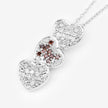0.45 Carat Genuine Red Diamond and White Diamond .925 Sterling Silver Pendant - Pendants - Custom Crafting Alliance, LLC